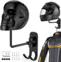 Motorcycle Helmet Holder (2 Pack) Wall Mount, Helmet Hanger 180° Rotation Helmet Rack with Double Hook for Football Helmet, Bicycle Helmet, Hat, Cap, Sportswear, Motorcycle Accessories
