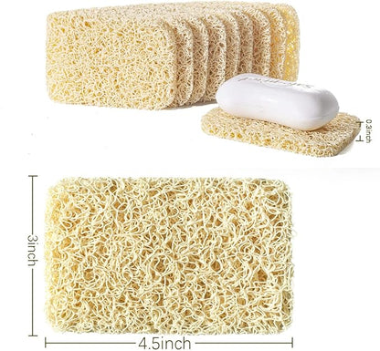 12PCS Soap Savers Pads BPA Free Soap Holder for Bar Soap Non-Slip Self Draining Soap Dish Soap Lift for Shower Kitchen Bathroom, Beige