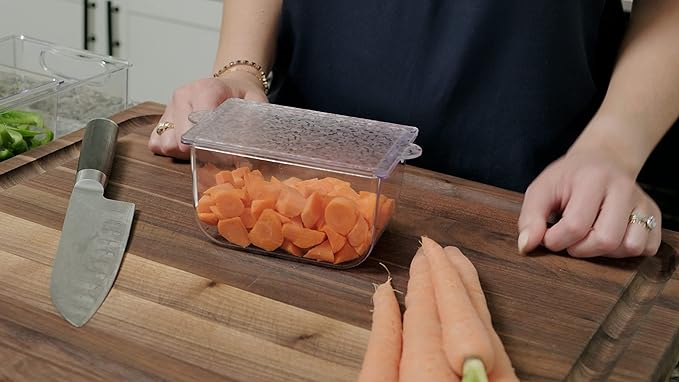 Pikanty Leftover Storage Containers Set of 2, 25 oz Meal Prep and Lunch Containers with Lids, Stackable, Freezer and Dishwasher Safe, Made in USA