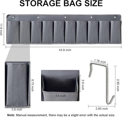 RVZONE RV Shoe Pockets 10 Pockets & 6 Pockets Heavy Hanging Bedside Storage Organizer with Sturdy Hooks Storage Pockets Hangs on bed for Shoes Toys and Tool Accessories