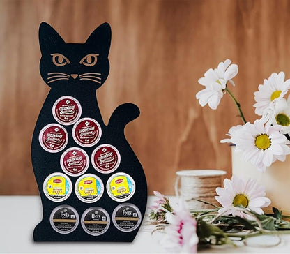 dgudgu Cat Coffee Pod Holder For K Cup Holder Black Coffee Pod Organizer K Pod Holder For Counter