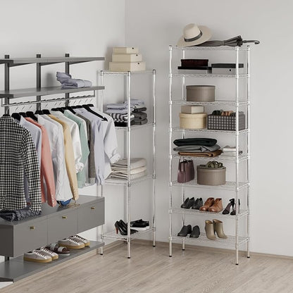 14" Deep x 30" Wide x 86" Height Wire Shelving Kit | 8-Tier | NSF Commercial Storage Rack Unit