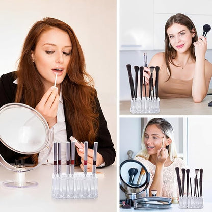 Acrylic Lip Liner Organizer & Eyeliner Organizer, 24 Standard Cosmetic Pencil Makeup Brush Makeup Display Case Refillable Container