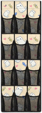 Cat Fish Over The Door Shoe Organizers,Shoe Rack for Door,Hanger Storage Organizer for Closet,Classroom Headphone Storage with 12 Mesh Pockets,Classroom Pocket Chart for Phone