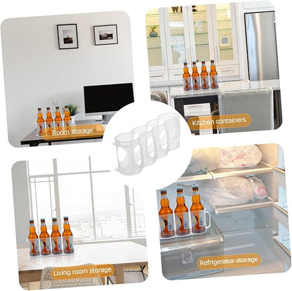 2pcs Refrigerator Storage Container Set Stackable Kitchen Crisper for Cans Food-Grade Plastic Easy Organization for Household Use