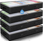 Budding Joy 90L Under Bed Storage Containers, Closet Organizers and Storage Bins, Foldable Underbed Storage Bags for Blankets, Towels, Comforter, Sweaters, Pillows, Linen Sheets, Wrapping Paper，Black