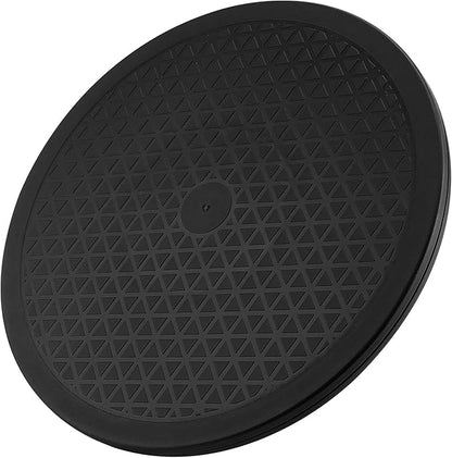 SINJEUN 8 PCS 12 Inch 360° Rotating Swivel, Rotating Swivel Stand Turntable Lazy Susan Monitor Stand for Plants, Models and Handicraft, Black