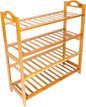 4 Tier Bamboo Shoe Rack Free Standing Stackable Shelf Organizer Entryway Unit Storage Modern Wood Home Furniture (Ship from USA)