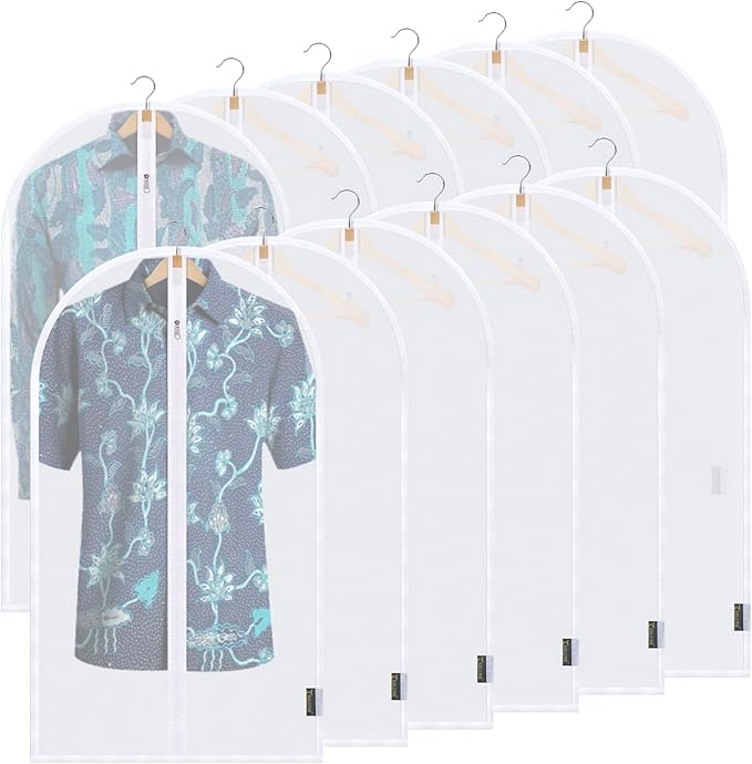 BALEINE 6-Pack Oversized Moving Bags with Reinforced Handles + 40" Translucent Garment Bags (12PK)