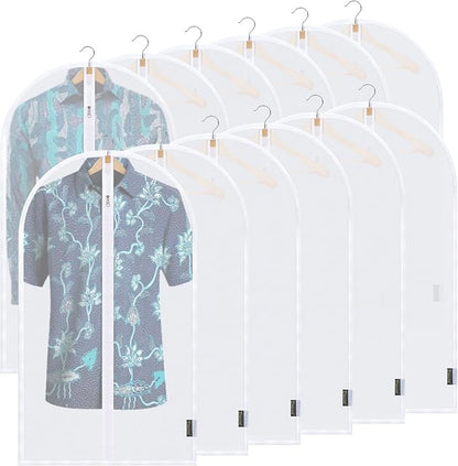 BALEINE 6-Pack Oversized Moving Bags with Reinforced Handles + 40" Translucent Garment Bags (12PK)
