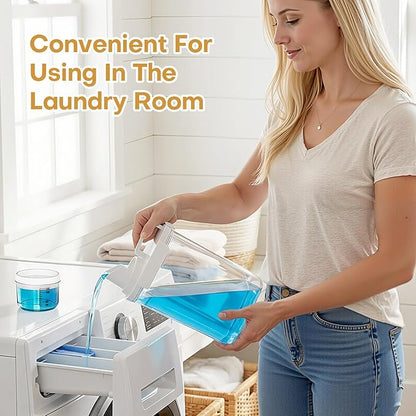 Homde Clear Laundry Detergent Dispenser: 3+2 Pack Reusable Pods Container with Lids for Dryer Balls - Plastic Sheets Holder Set for Scent Booster