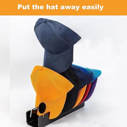 Hat Stand for Baseball Caps Display Hat Holder Organizer，No Install Rack Acrylic Hat Storage for 14 Baseball Caps、Closet Cowboy （2 Pack ）