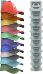 Hat Organizer for Baseball Caps, 1 Pack Hat Rack for Wall, Strong Adhesive Hat Storage Display Holder(Gray)