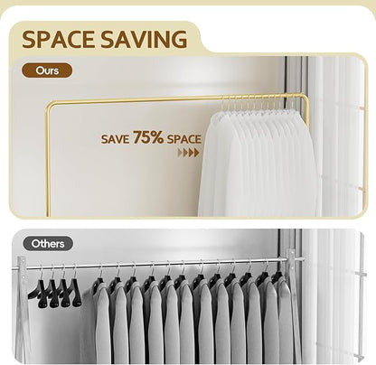 50 Pack Clear Plastic Hangers with Silver Glitter, Acrylic, Ultra Slim, Space Saving, for Coats, Pants, Suits, Shirts, Skirts, Dress Clothes
