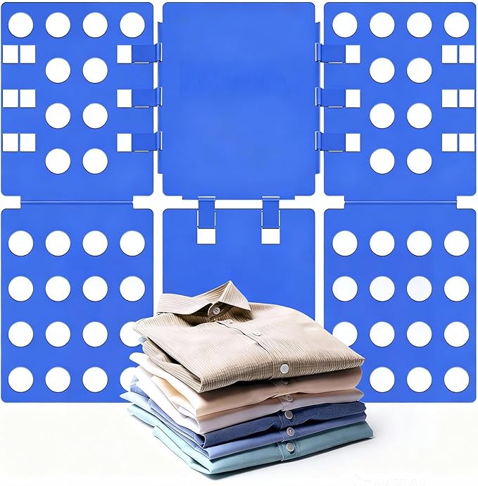 Sealegend V1 Shirt Folding Board t Shirts Clothes Folder for Adults Durable PP Plastic Easy and Fun Laundry folders Effortless Folding Helper for Space-Saving Storage, Blue