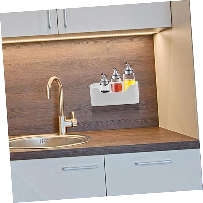 Cabilock 2pcs Adhesive Cabinet Door Organizer Wall-mounted Makeup Storage Box under Cabinet Organizer for Kitchen Accessories