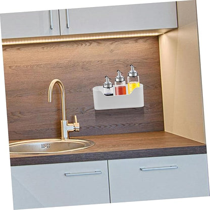 Cabilock 2pcs Adhesive Cabinet Door Organizer Wall-mounted Makeup Storage Box under Cabinet Organizer for Kitchen Accessories