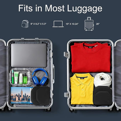 Epesoware Small Hard Hat Travel Case for Baseball Caps - Crush Proof Cap Carrier for 3 Hats, Hat Storage Organizer with Adjustable Shoulder Strap and Handle, for Travel & Home Use