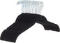 Amazon Basics Space-Saving Slim Velvet Non-Slip Clothes Hangers for Closet Organization with Shoulder Notches, Black/Silver, 30-Pack