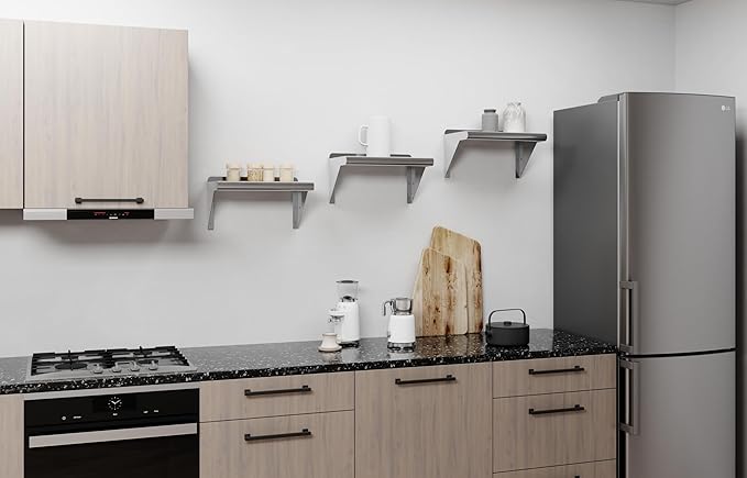 AmGood 10" X 16" Stainless Steel Wall Shelf | Metal Shelving | Garage, Laundry, Storage, Utility Room | Restaurant, Commercial Kitchen | NSF