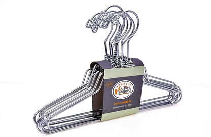 Quality Hangers Metal Children Hangers - Swivel Hook with Stainless Steel Body - Heavy Duty Wire Clothes Hangers - Pack of 10 - Hangers for Kids