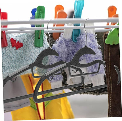 Unomor 10pcs Heavy Duty Non- Clothes Hangers Extra Wide Plastic Hangers for Jackets Suits Pants Space Saving Organizer for Closet Versatile Design