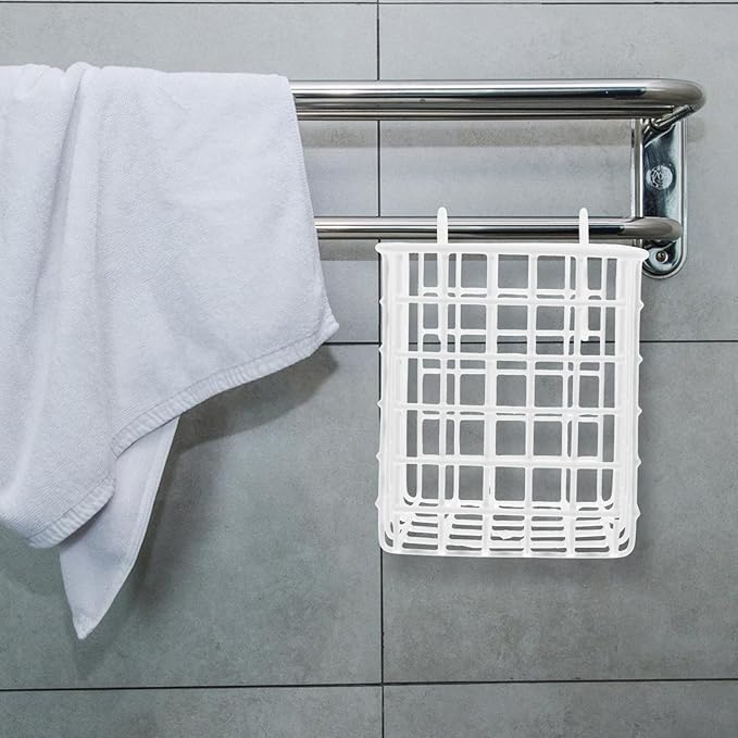 Cabilock 2pcs Hanging Wire Basket Organizer for Kitchen and Bathroom Space-saving Storage Hooks for Easy Installation for Pantry Craft Room