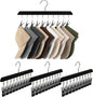 StorageWorks 4 Pack Hat Rack, Closet Organizer and Storage for Baseball Caps,Hat Hanger with 10 Adjustable Stainless Steel Clips, Fits All Caps, Black