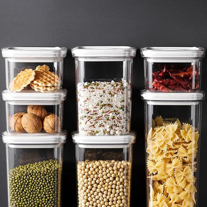 Cereal Storage Box,Large Capacity Airtight Food Storage Containers,Plastic Cereal Storage Containers for Kitchen Organizer White1300ML