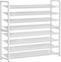 Metal Shoe Rack,Large 8 Tier Shoe Organizer, Heavy Duty Metal 8-Tier Stackable Shoe Storage Vertical Shoe Rack for Closet Front Door,Entrance,Entryway,Garage,Up to 50 Pairs