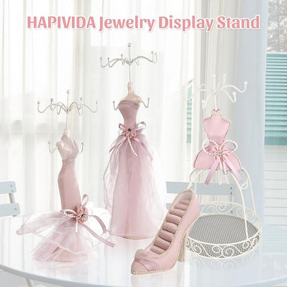 Jewelry Display Stand, High Heeled Earring Necklace Ring Holder Bracelet Organizer Decor Tower Earring Organizer Jewelry Holder Display Rack Stand