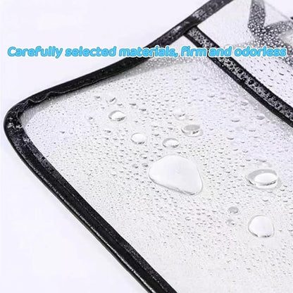 Transparent Bathroom Hanging Clothes Bag Dorm Supplies Dorm Room Essentials Waterproof Shower Storage Organizer (Black,Upgraded version)