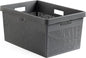 TATAY Bohol Laundry Basket, 40L Capacity, Polypropylene, BPA Free, 100% Recycled Plastic, Anthracite Grey, Dimensions: 41 x 33 x 50 cm