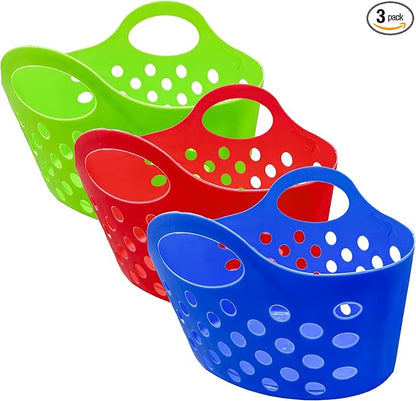 Assorted Multicolor Basket with Handles 3ct