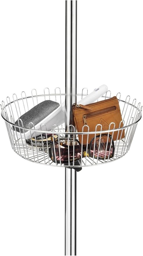 Whitmor 6 Tier Floor-To-Ceiling Shoe Spinner - Adjustable with Basket