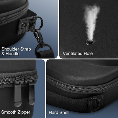 Epesoware Small Hard Hat Travel Case for Baseball Caps - Crush Proof Cap Carrier for 3 Hats, Hat Storage Organizer with Adjustable Shoulder Strap and Handle, for Travel & Home Use