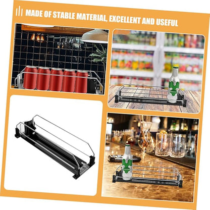 Lurrose 2pcs Automatic Beverage Pusher Can Organizer for Refrigerator Smooth Surface Stable Performance Easy Install Fridge Soda Dispenser Storage