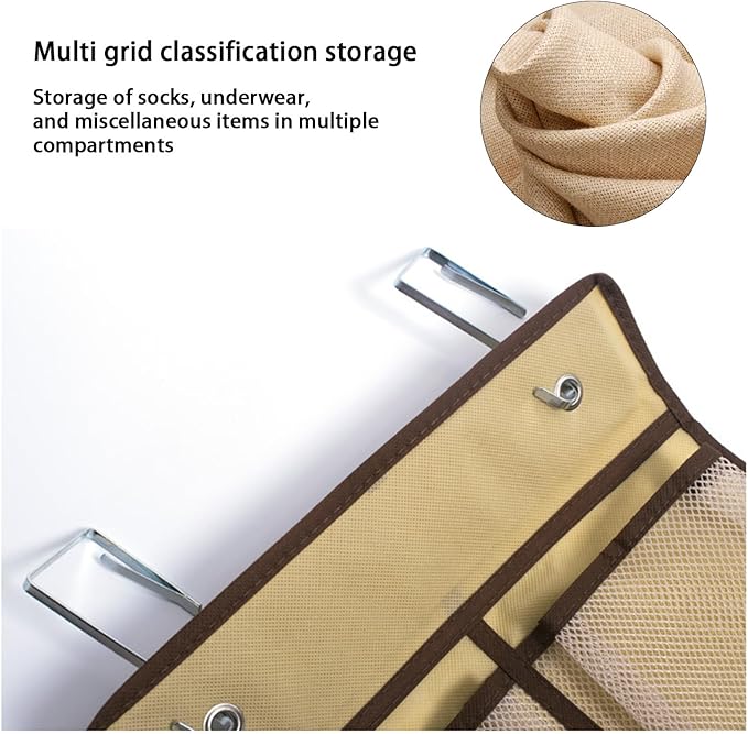 Over The Door Shoe Organizers, 2024 New 12 Large Pockets Hanging Shoe Organizer, Shoe Rack for Closet Entryway Bedroom Bathroom Pantry Shoe Holder, 2 Metal Hook