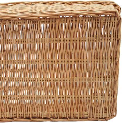 Kingwillow, Wicker Storage basket, Rectangular Storage Basket, Arts and Crafts. (Natural)