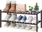 viewcare 2-Tier Shoe Rack for Entryway, Bamboo Shoe Rack for Closet, Free Standing Shoe Racks for Indoor Outdoor, Stackable Shoe Shelf Storage Organizer for Hallway Closet