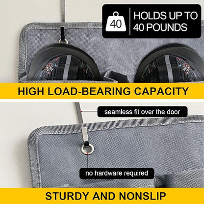 Oxford Fabric Bedside Hanging Storage Organizer, RV Shoe Storages Pockets for Bedside, Heavy Hanging Bedsides Storage Organizer with Sturdy Hooks Storages Pockets Hangs on Bed for Shoes, Tool (1)