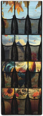Roosters 12-Pocket Door Organizer - Breathable Mesh Design for Shoes, Accessories - Ultra-Lightweight & Foldable