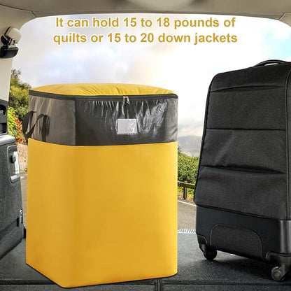 Upgrade Moving Bags Heavy Duty Extra Large,Heavy-Duty Storage Bags – Alternative to Moving Boxes, Plastic Storage Bins, Mattress Bags for Moving & College Essentials (yellow, 140L)