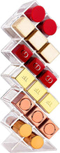 JessLab Lipstick Organizers, Acrylic Holder Lip Gloss Tower Clear Cosmetic Fish Sticks Lip Makeup Storage for Bathroom Vanity Countertop, 16 Slots