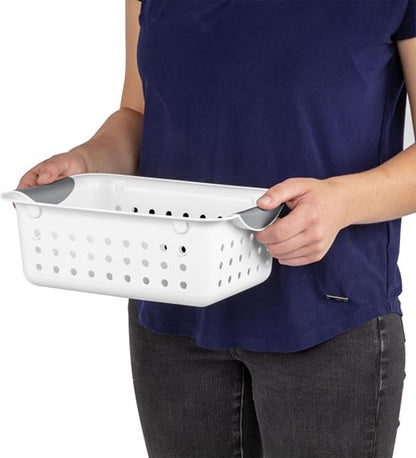 Sterilite Small Ultra Basket, Storage Bin to Organize Closets, Cabinets, Pantry, Shelving and Countertop Space, White, 36-Pack