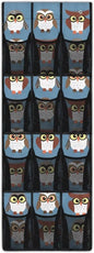 Owl Design Over The Door Shoe Organizer,Hanging Shoe Organizer for Door with 12 Mesh Pockets,Breathable Organizer Storage Bag,Shoe Rack for Door Sneaker Hanger Boot Storage