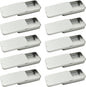 Unlorspy 10 Pcs Silver Metal Tin Container Slide Lid, 2.36" x 1.38" x 0.47" Metal Tin Container Slide Top for DIY Pills, Solid Perfumes, Lip Balms, Cards and Herbs