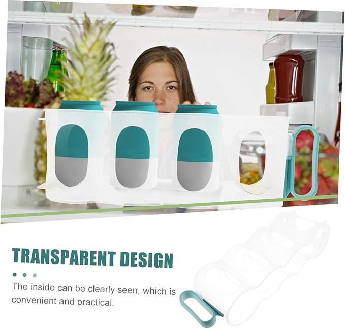 CHILDWEET Fridge Can Dispenser Organizer 4 Bins for Soda Beer Can Holder Refrigerator Storage Box