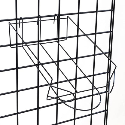 Grid-wall Cap Display Rack for Displaying Fitted Hats, Snapback Hats, Unstructured, and Ball Caps (Quantity 10) (10)