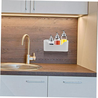 2pcs Wall Mount Kitchen Shelves under Sink Organizer Adhesive Cabinet Door Storage Fridge Drink Organizer